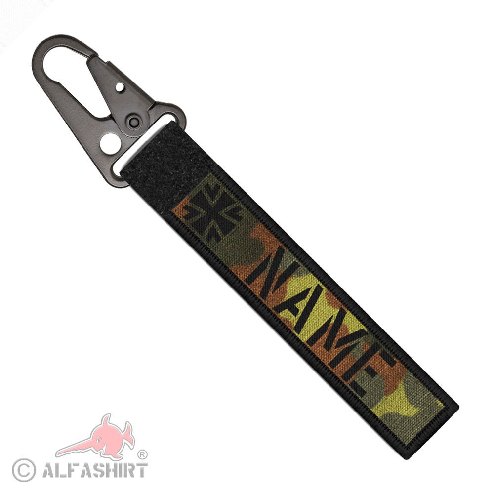 Tactical keychain Bundeswehr camouflage your name soldier #40658