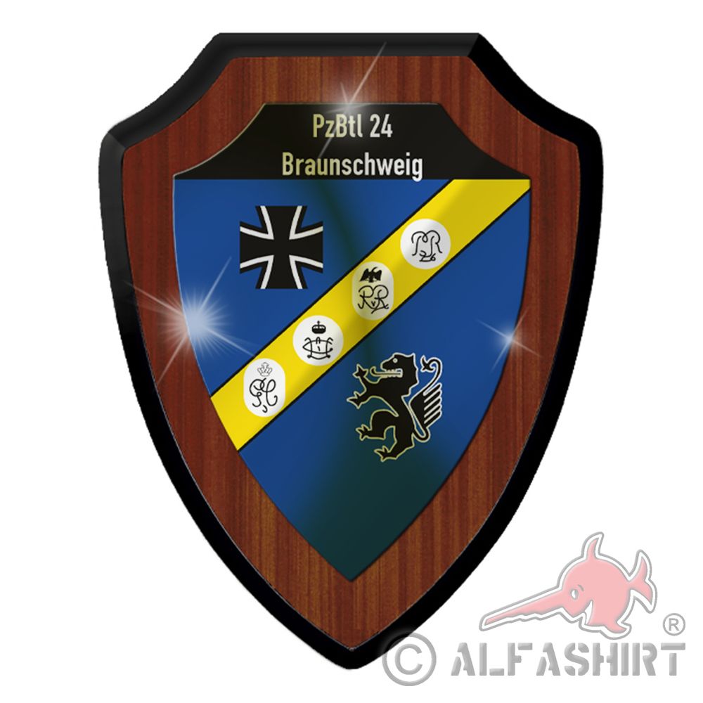 Heraldic shield Panzerbataillon 24 Braunschweig PzBtl Bundeswehr tank # 38550