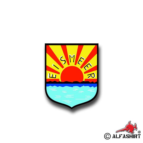 Sticker JG5 Jagdgeschwader Norway Coat of Arms Emblem BW 6x7cm A872