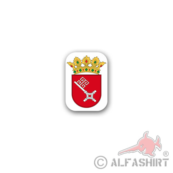 Sticker Bremen Coat of Arms Stadtgemeinde Capital Bremen 5x7cm A3171