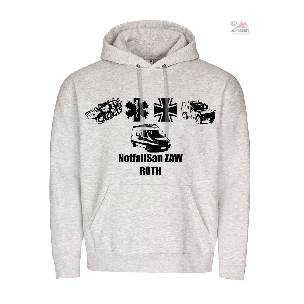 Hoodie NotfallSan ZAW Roth Notfallsanitäter Bundeswehr Pullover Hörsaal #19943