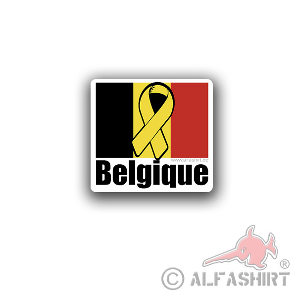 Aufkleber/Sticker Solidarité avec Belgium Solidarität Belgien 7x6,5cm A3055