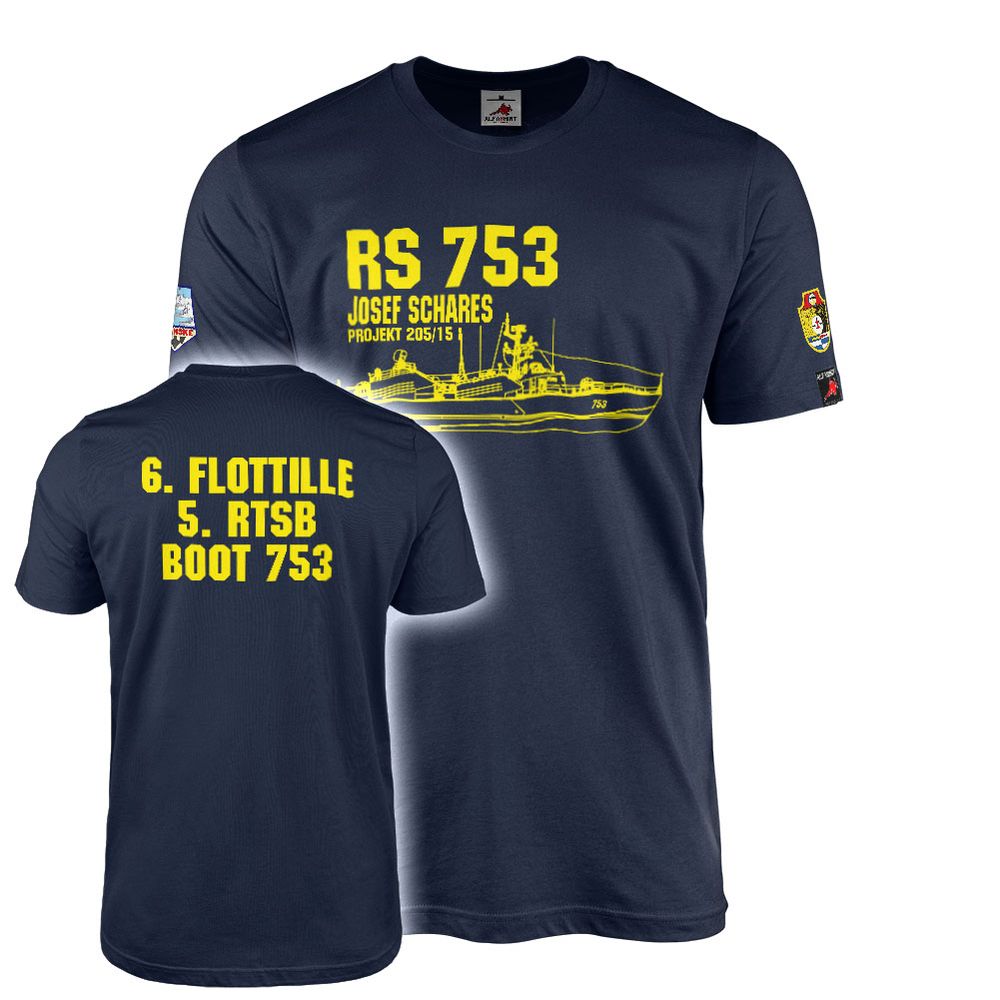 T-Shirt Volksmarine RS 753 Raketenschnellboot OSA I Projekt 205 #47543
