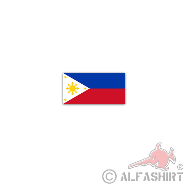 Sticker Republic of the Philippines Flag Southeast Asia 7x3,8cm A3016