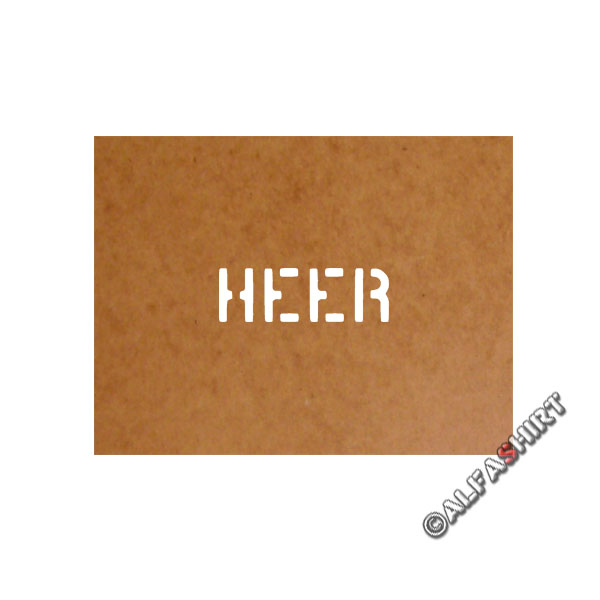 Heer Schablone Bundeswehr Ölkarton Lackierschablone 2,5x8cm #15122