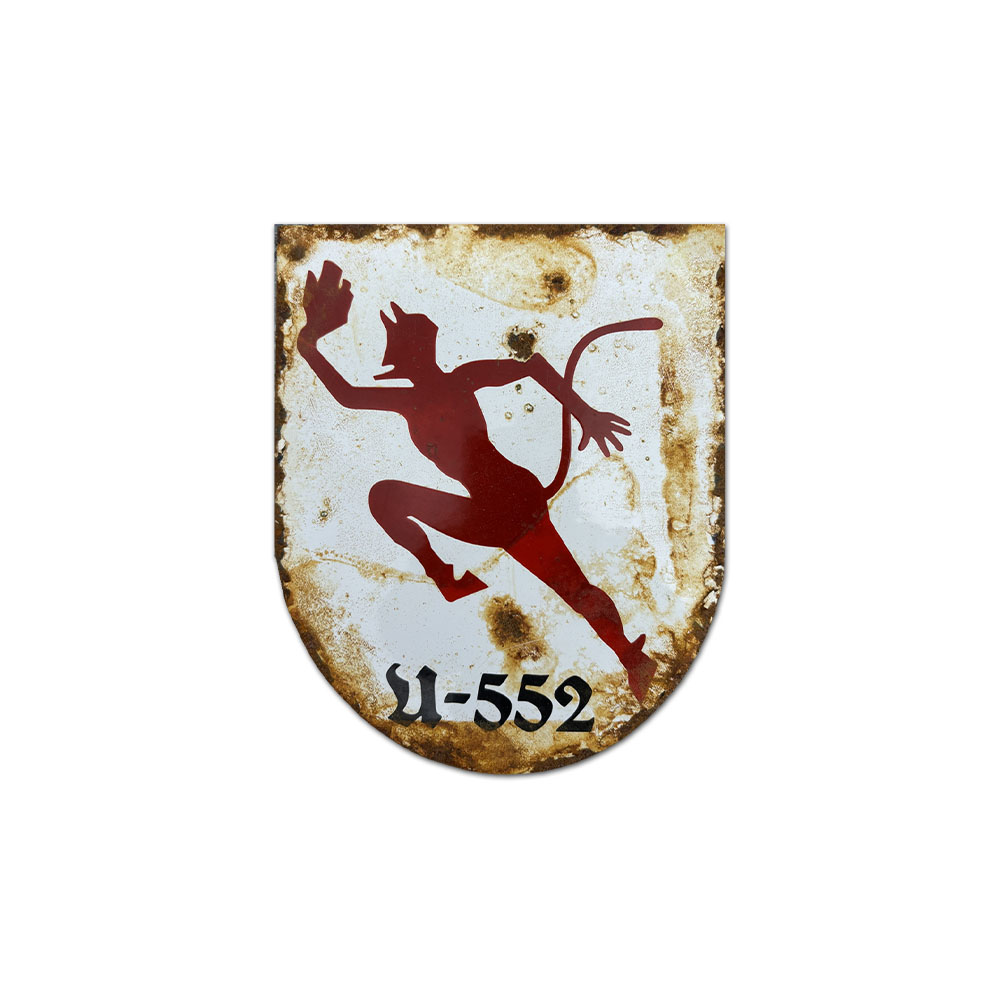 Sticker Tower Mailing U-552 Erich Topp U-boat Torch Atlantic Type VII C Coat of Arms Sticker 17x14cm A7394