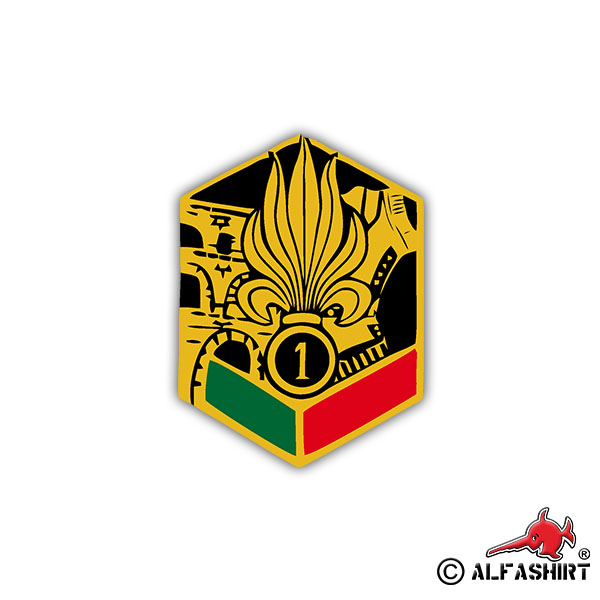 Sticker Foreign Legion 1er REG Army French Ètrangere 6x7cm A957