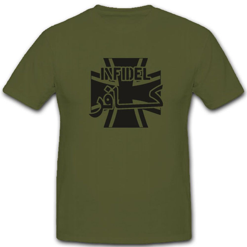 Allied Star Infidel Ungläubig Islam Heiliger Krieg Bw Kreuz - T Shirt #4005