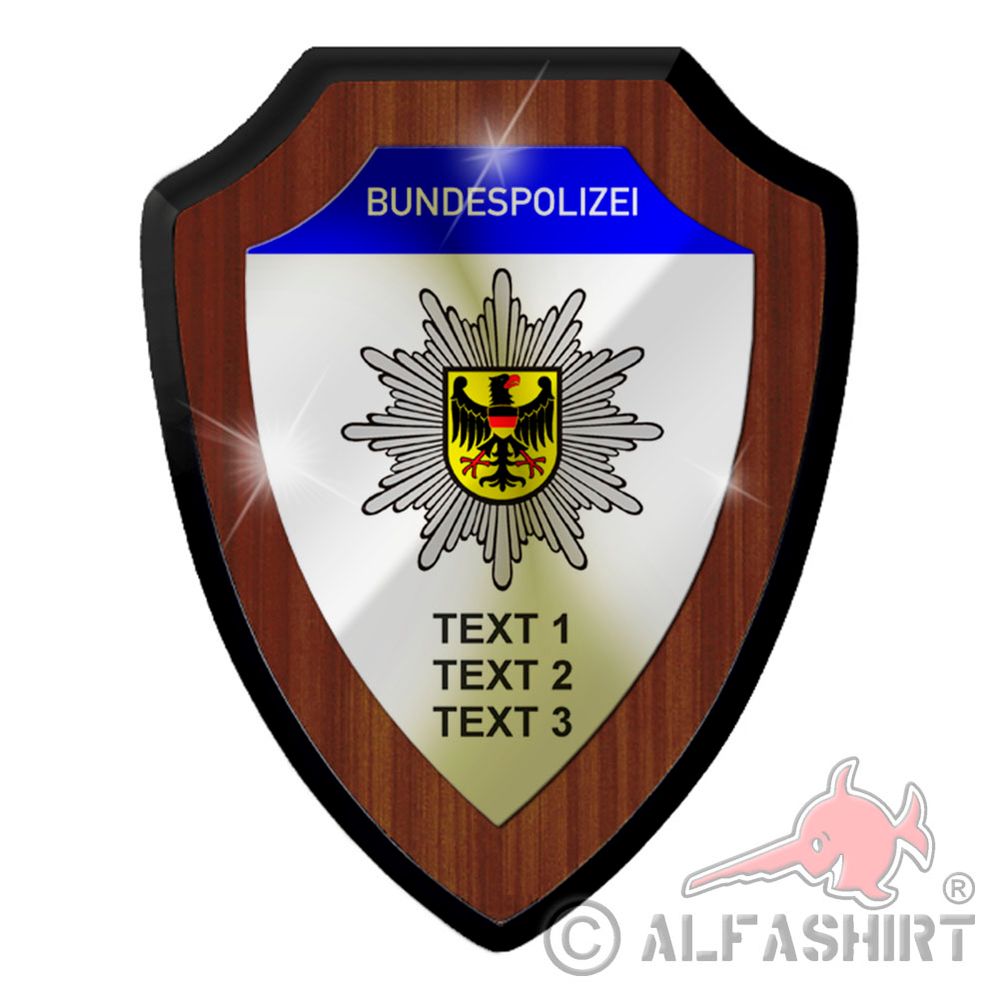 Coat of arms shield Federal Police personalizable keepsake service coat of arms #40074