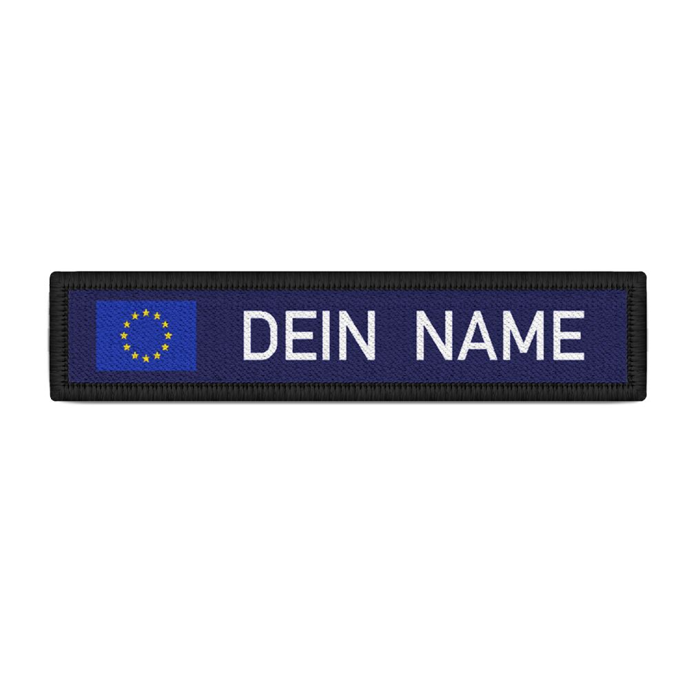 Dienst EU Namen-Schild Patch navy blau Europa Union personalisierbar #31510