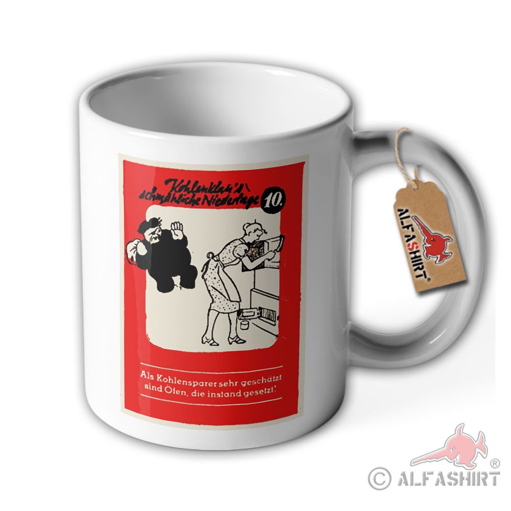 Tasse Kohlenklau Bild 10 geht um ! Fasst Ihn ! Warnung vor Dieb ! Becher #40427