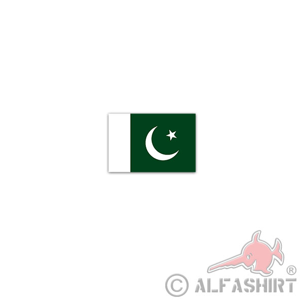 Aufkleber/Sticker Pakistan Flagge Islamische Republik Südasien Urdu 11x7cm A3014