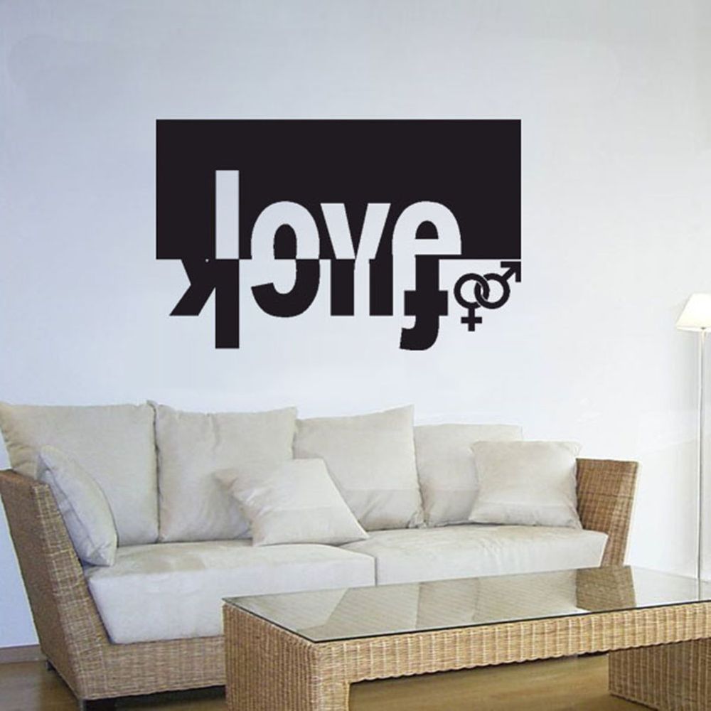 Love Fuck Mann Frau Sex Humor Spaß Wandtattoo 45x71cm #4369w
