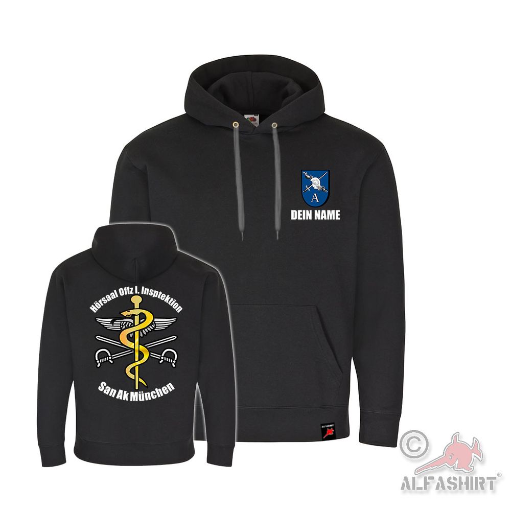 Hoodie Hörsaal Offz I Inspektion Sanitäts Feldwebel San Akademie München #40971