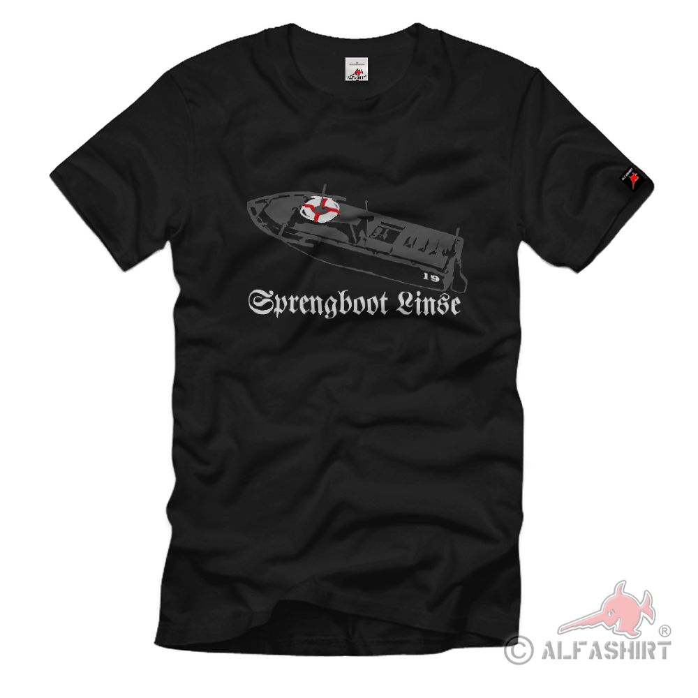 Sprengboot Linse Wh Wk Marine Boot Wappen Militär Meer - T Shirt #3018