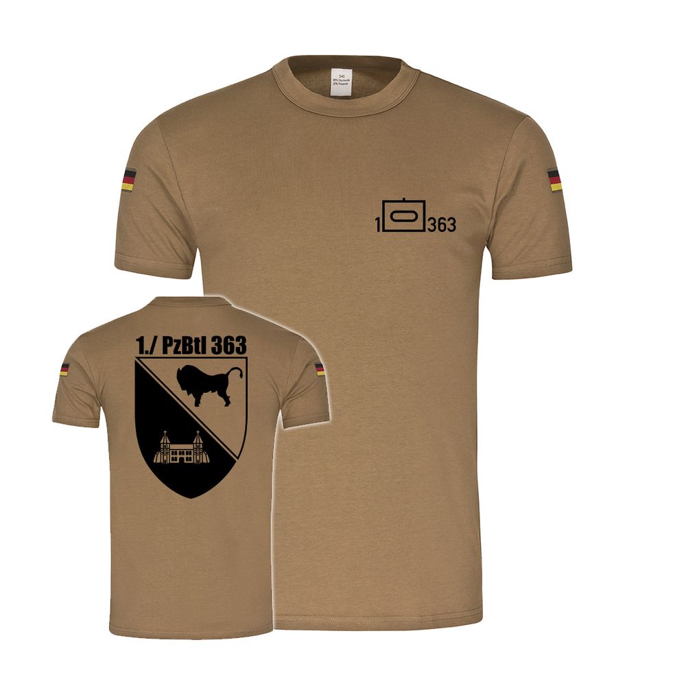 BW Tropen 1 PzBtl 363 Kompanie Panzerbataillon Bundeswehr T-Shirt #47640