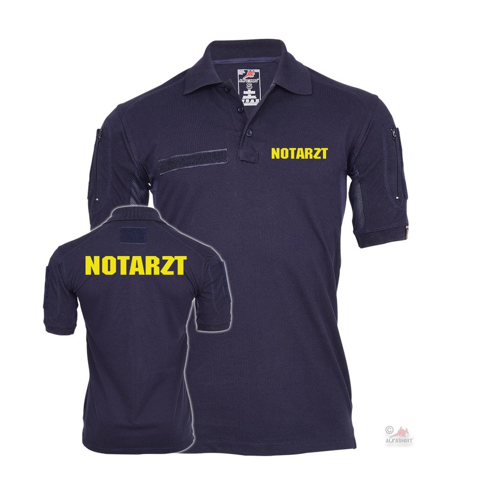 Tactical Poloshirt Notarzt Arzt Doktor Feuerwehr Einsatz Feuer Leben #29018