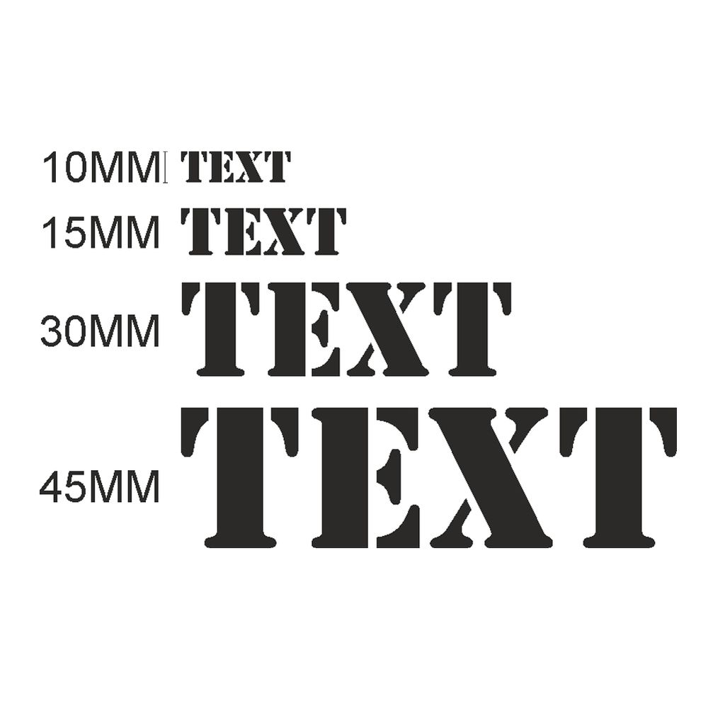 Wunschtext Lackierschablonen Aufkleber Stencil Personalisiert A5364