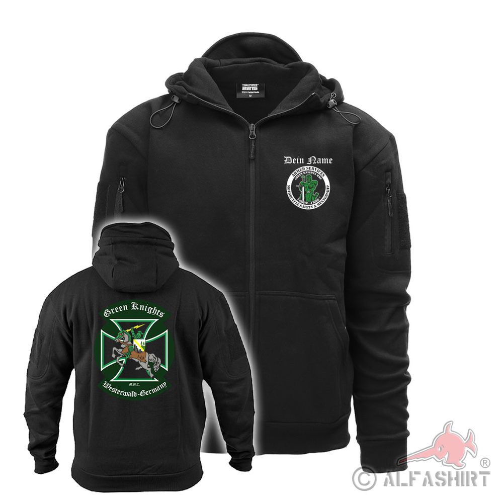 Tactical Hoodie Zipper Green Knights #K02581
