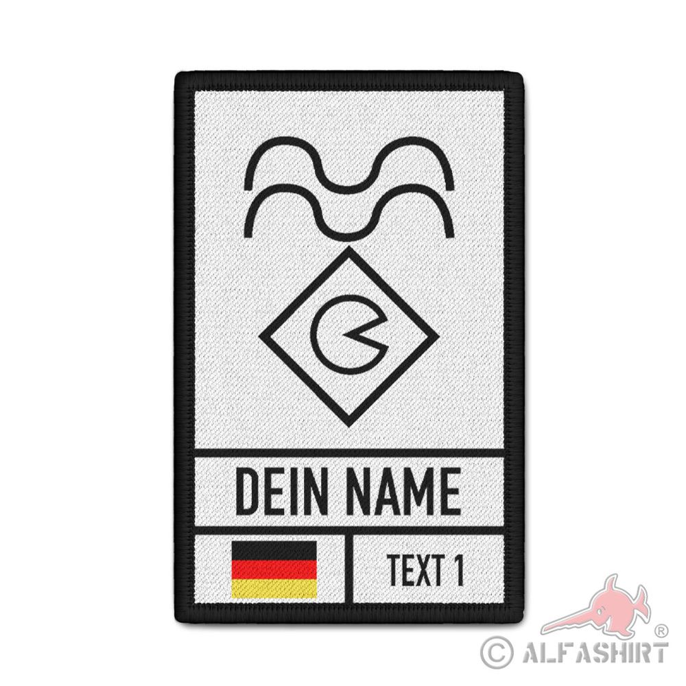 Rank Patch 9,8x6cm personalisiert Wasserrettung Wasser Rettung Feuerwehr #42143