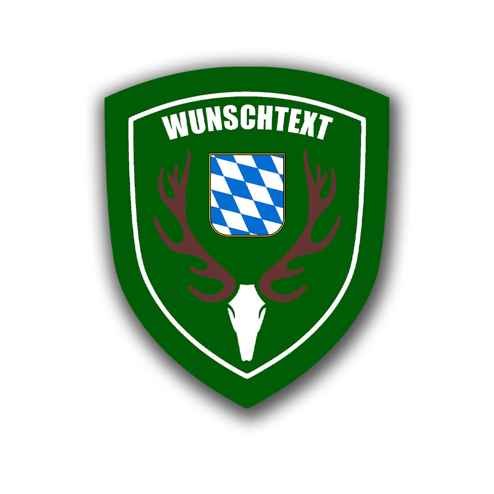 Customizable sticker for Bavaria dog unit, protected area, from 7cm #A5724