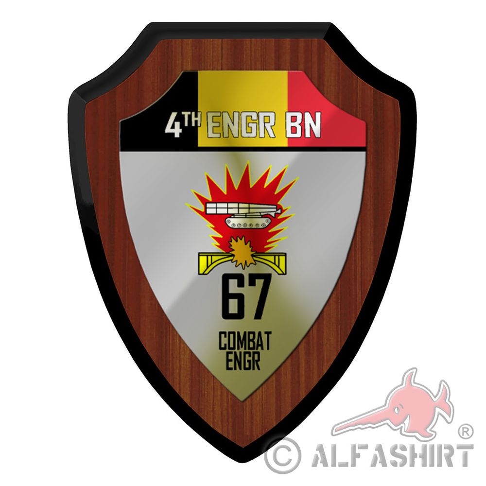 Heraldic shield 4th Engr Bn 67 Combat Engineer Battalion Belgium Belgium du #43495