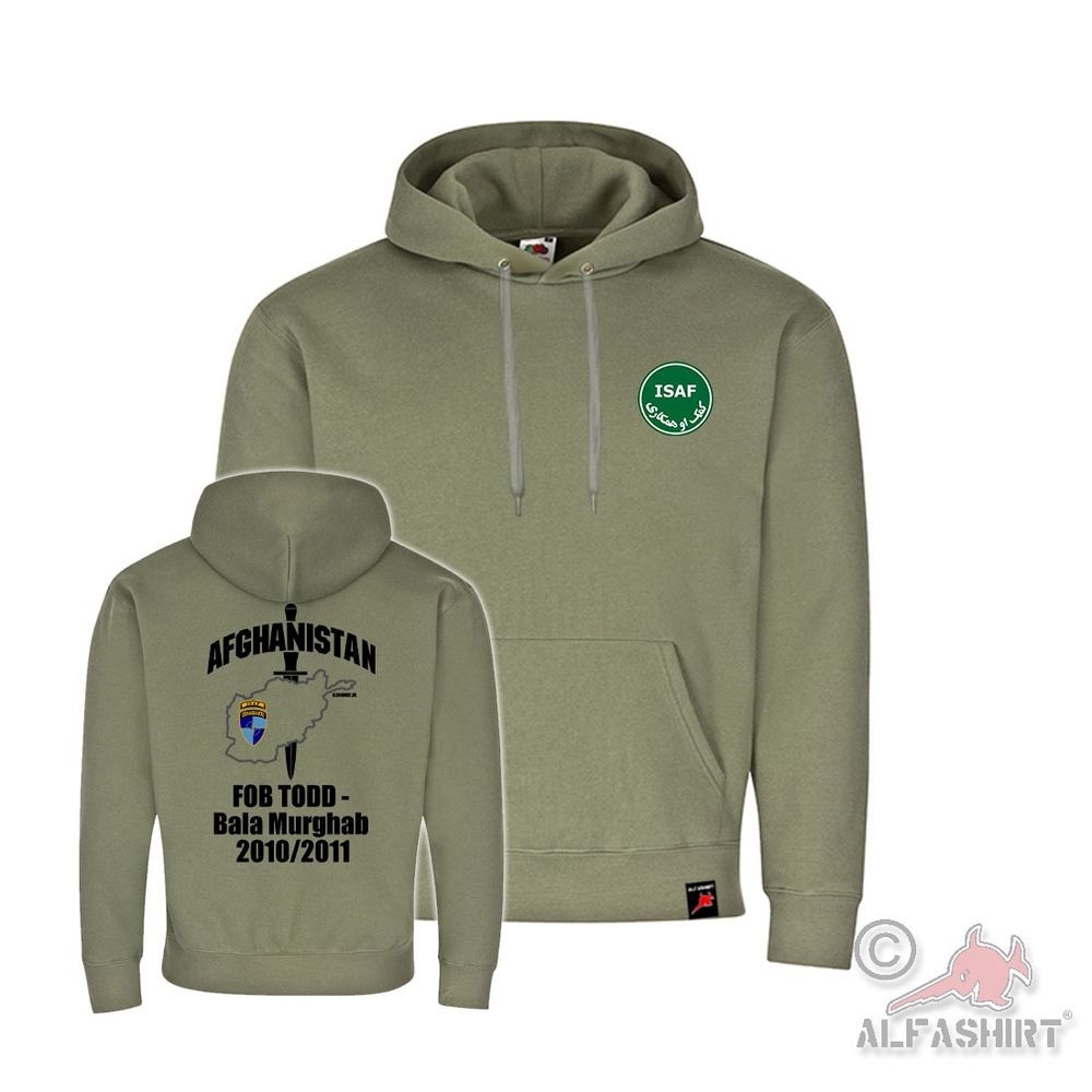 Hoodie ISAF FOB TODD - Bala Mourghab Afghanistan Veteran Bundeswehr #41120