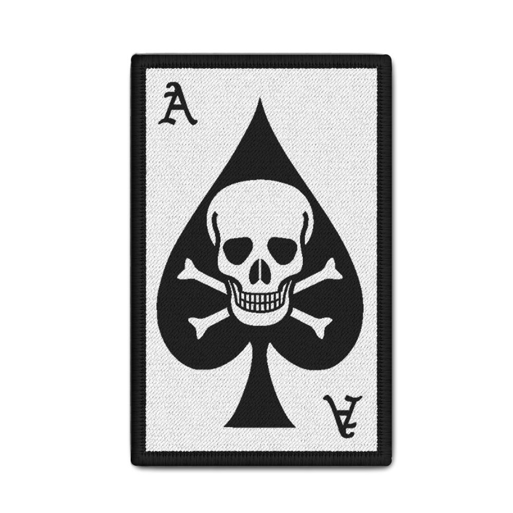 Patch Ace Skull Totenkopf Gefahrensymbol Spielkarte  Uniform  #34194