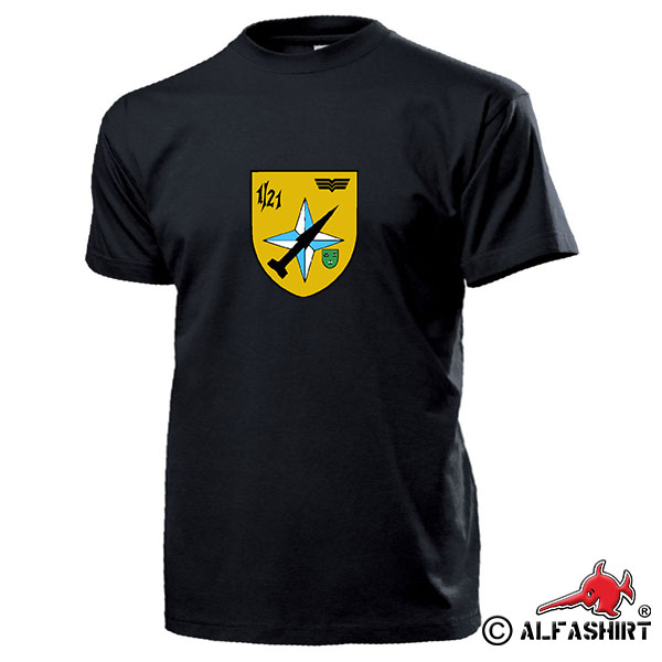FlaRakGrp 21 1te Staffel Flugabwehrraketengruppe BW Wappen Rakete T Shirt #16006