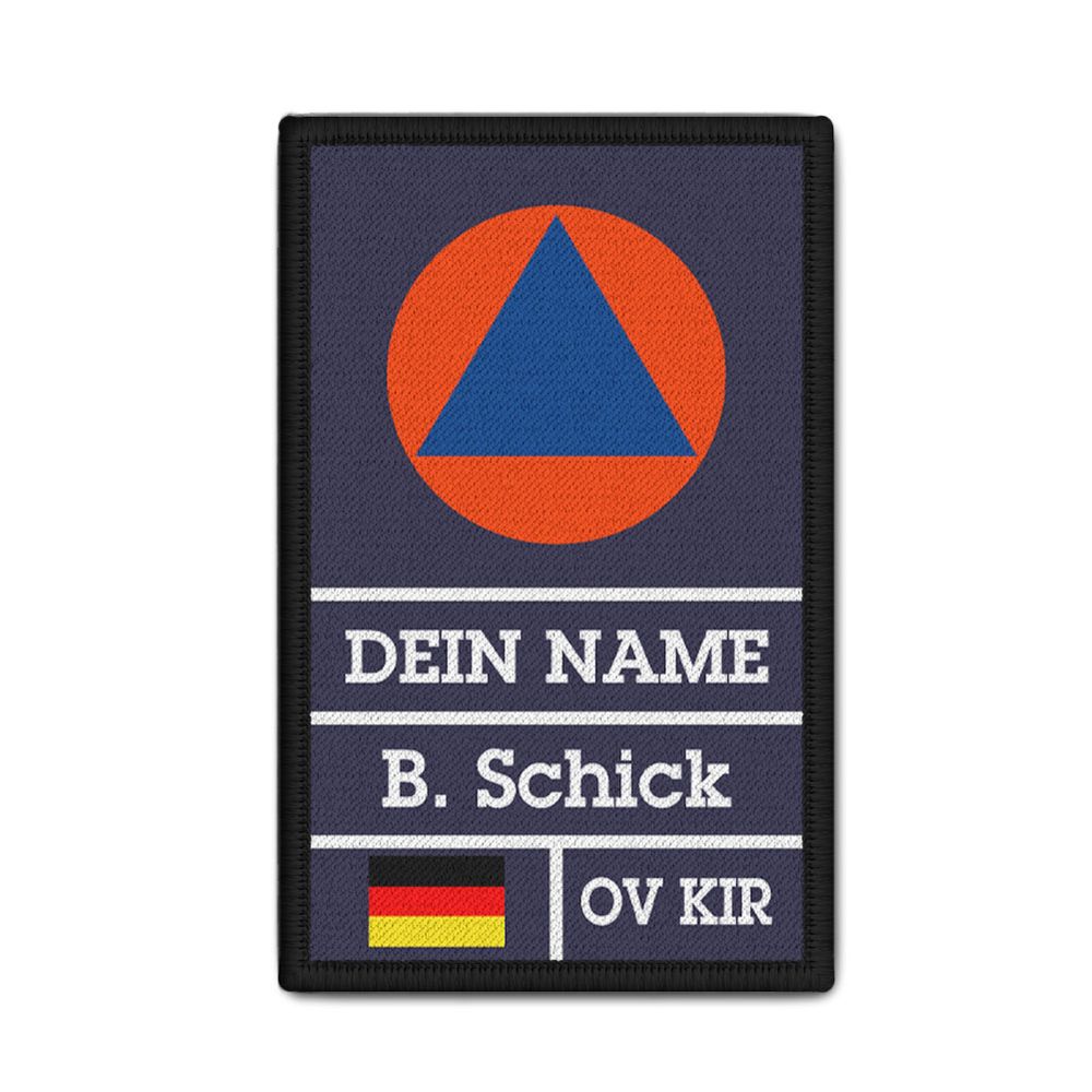 Rank Patch 9,8x6cm Hilfswerk OV KIR #K03478