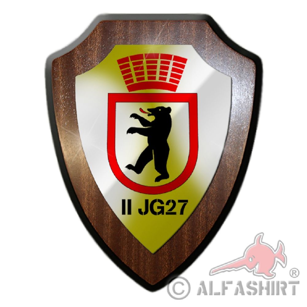 II JG 27 Hunting Squadron Unit Air Force Military Heraldic Shield # 19767