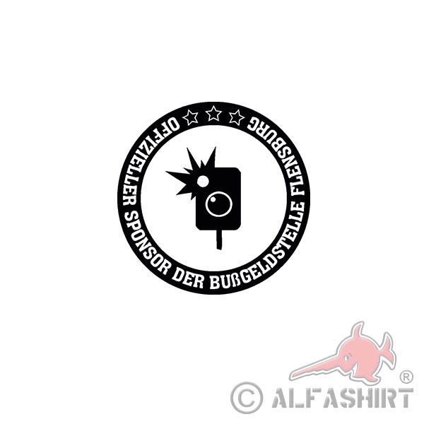 Sticker Fine sponsor fine Flensburg points lightning 10x10cm A3298