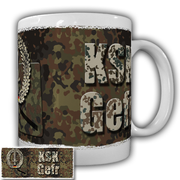 KSK Gefreiter der Kommando Spezialkräfte Barettabzeichen DstGrd BW Tasse #20915