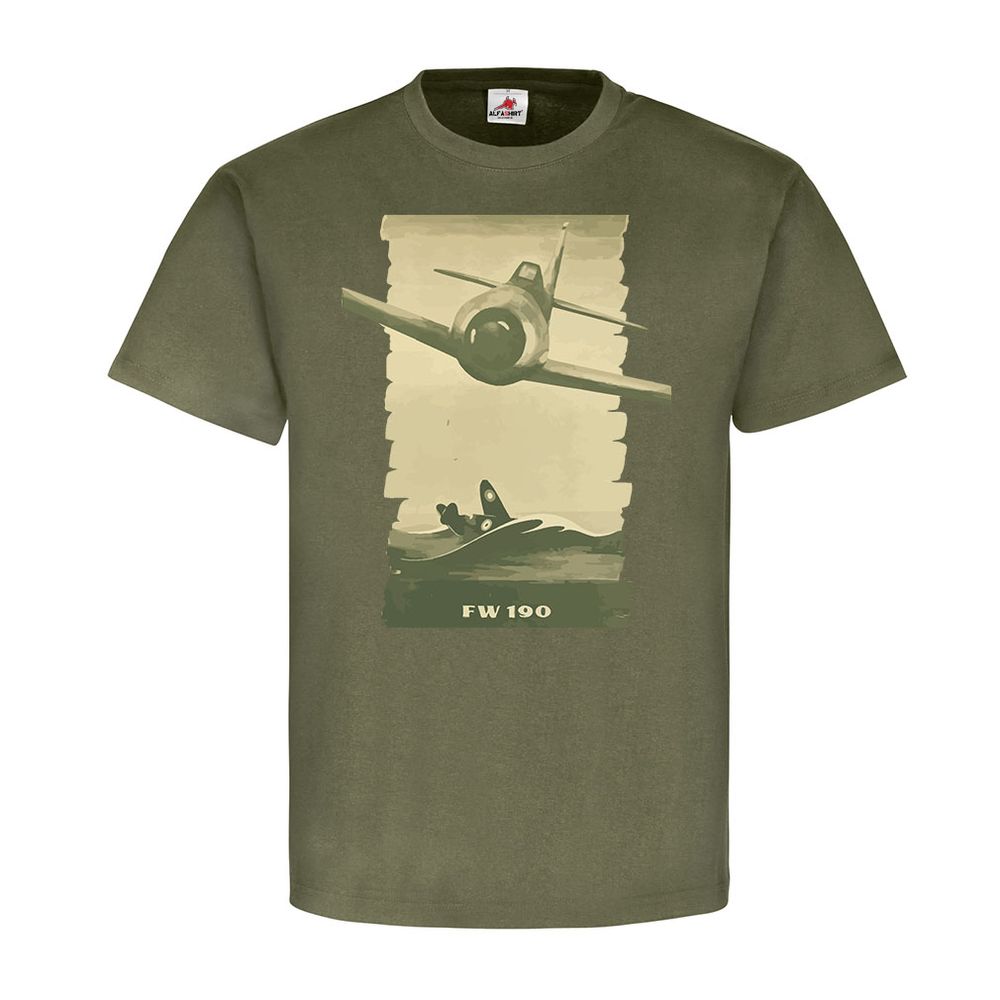 FW190 Jäger Flugzeug Jagdflugzeug Maschine Luftwaffe Plakat T-Shirt#23112