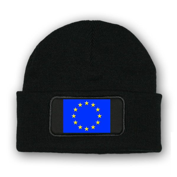 Mütze Beenie -Mütze Europa Fahne Wappen Fahne Euro Korkade Flagge Fell #7026