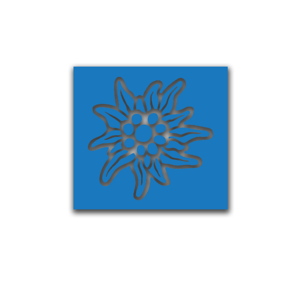 Lackierschablonen Edelweiss Souvenir Alpenregion Gebirgsjäger 30x30cm A5151
