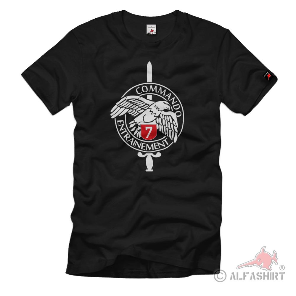 Abzeichen Commando Entrainement 7 französischer Kommando Lehrgang T-Shirt#36482