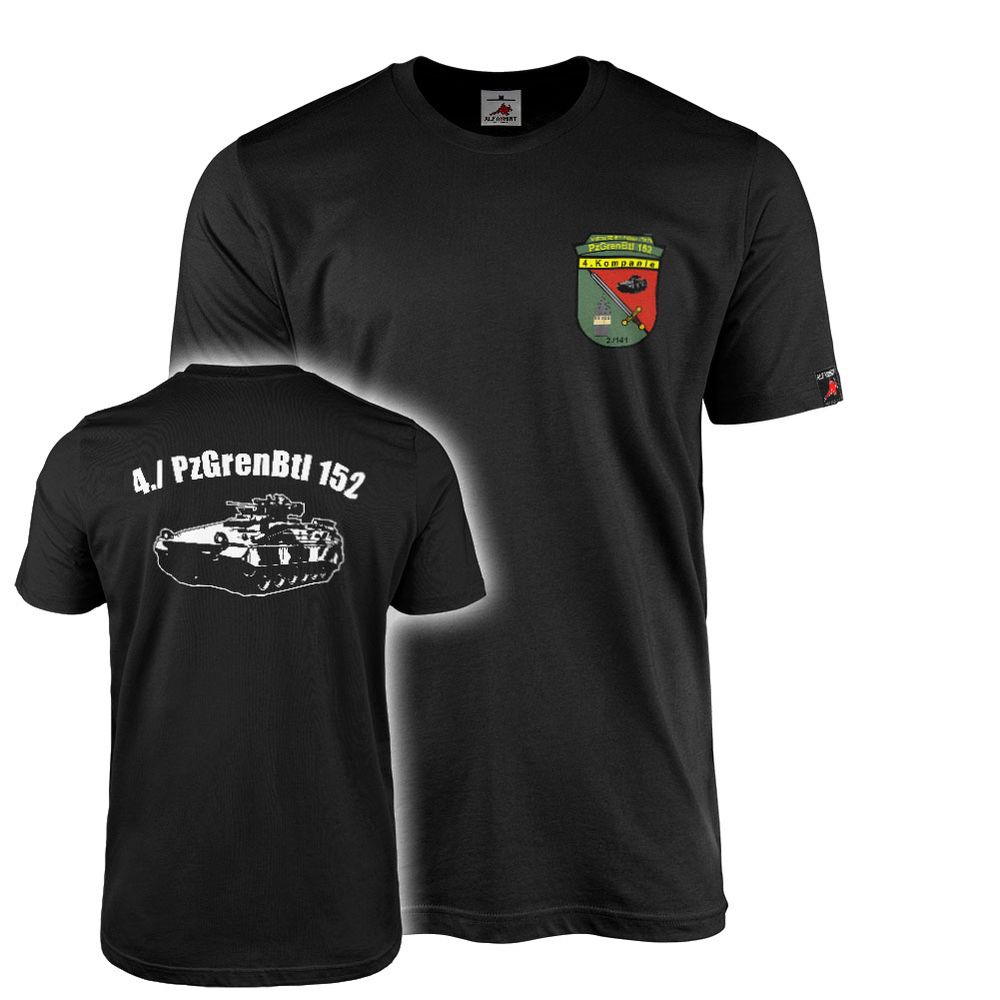 T-Shirt 4. Kompanie PzGrenBtl Panzergrenadierbataillon 152 Koblenz  PzBtl #45879