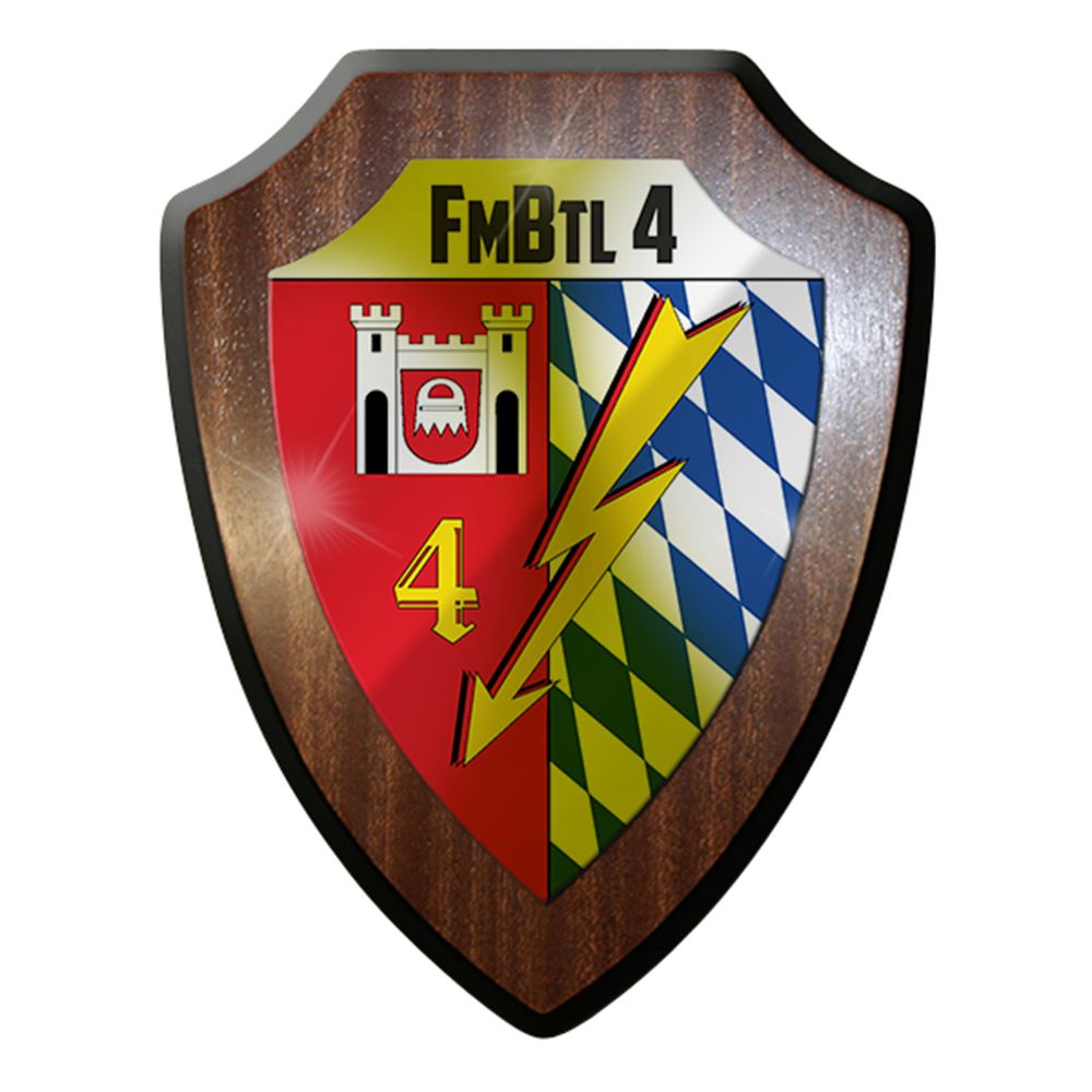 Wappenschild / Wandschild - Fmbtl 4 Bundeswehr Militär Deutschland #7386