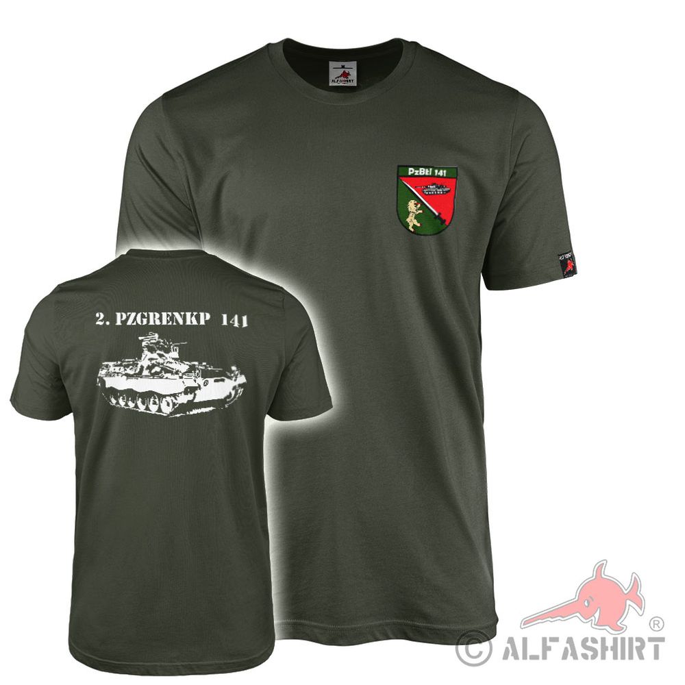 T-Shirt Panzerbataillon 141 Abzeichen Wappen 2 Kompanie PzGrenKp #42444
