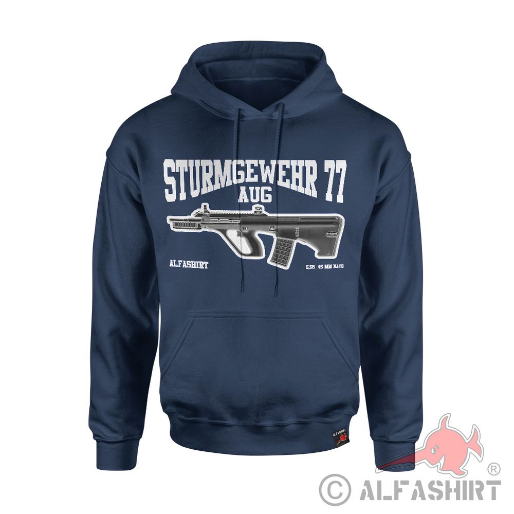 Assault Rifle 77 AUG Austrian Army Sporting Weapon Nato Hoodie #43406