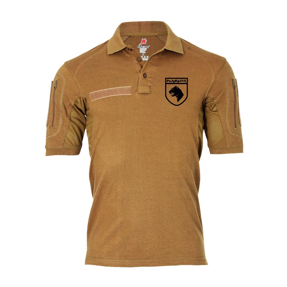 Tactical Poloshirt Alfa PzJgKp 310 Panzerjägerkompanie schwarzer Panther #19709