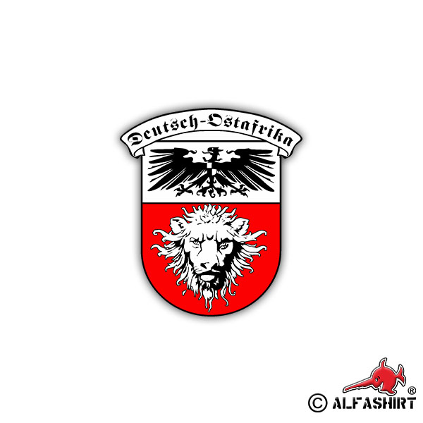 Sticker German East Africa colony coat of arms Prussia Badge 6x7cm A1027