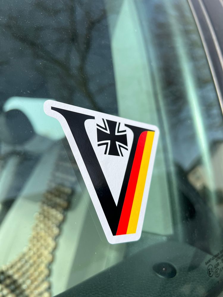 German Armed Forces Veteran Sticker V Deployment Soldier Pride Honor Car Sticker #A7362