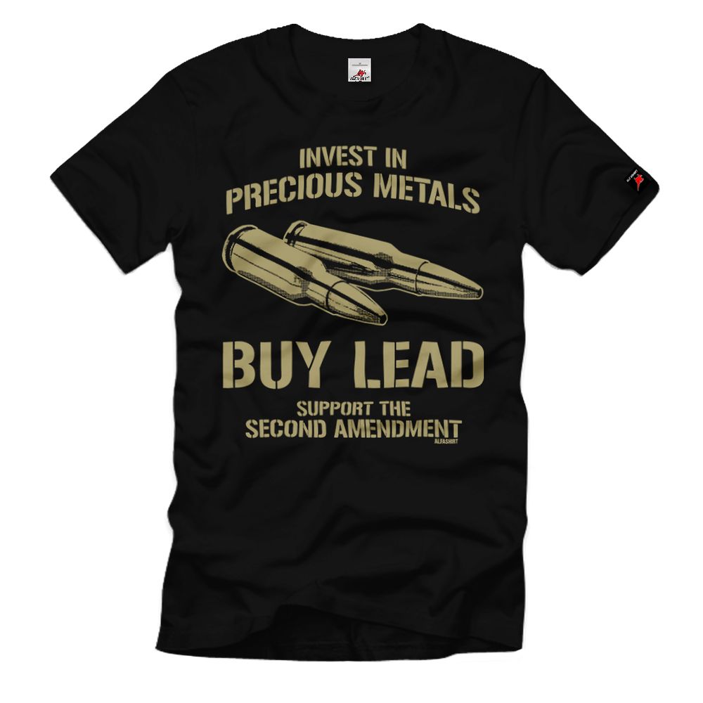 Precious Metals Ammunition Noble Metal Lead Bullets 9mm 7.62mm FMJ T-Shirt # 32333