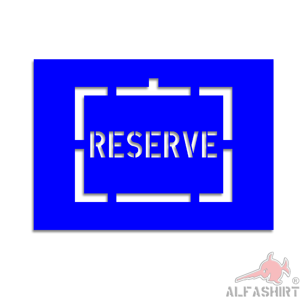 Lackier-Schablone Aufkleber RESERVE BW Militär 18x14cm ##A6081