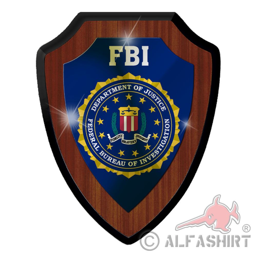 Heraldic Shield FBI Coat of Arms Badge USA Federal Investigation Office # 38683