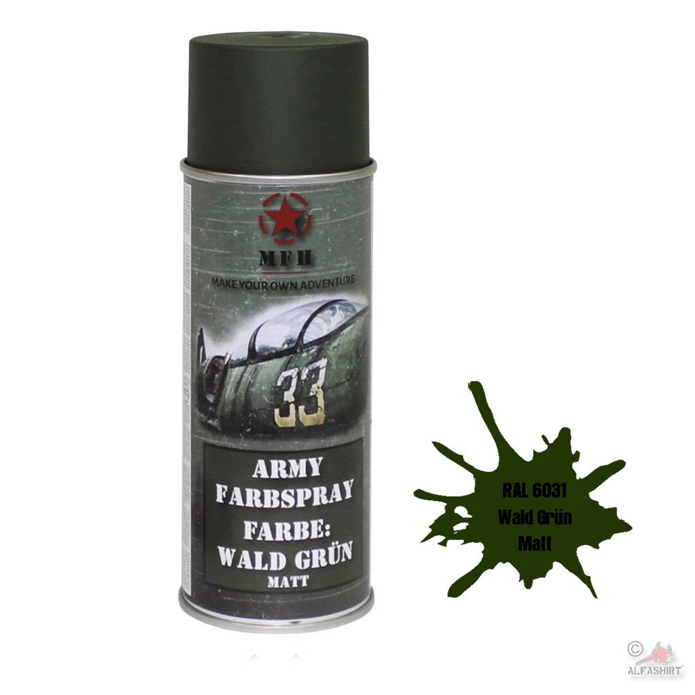 Army Farbspray RAL 6031 Wald Grün Matt Lackfarbe Lack Militär Restaurieren #31719
