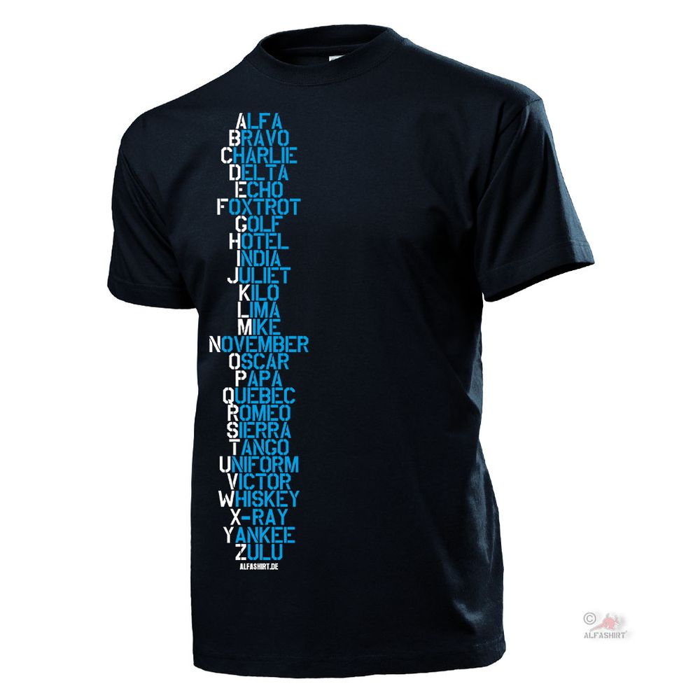 Nato Alphabet Alfa Charlie Bundeswehr ABC Morse Code Spark T-Shirt # 19627