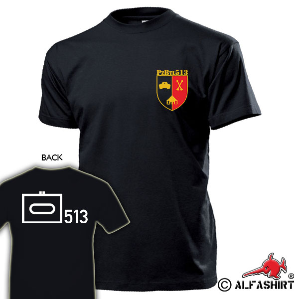 Panzer Battalion 513 PzBtl Flensburg Soft German Panzermann - T Shirt # 15643